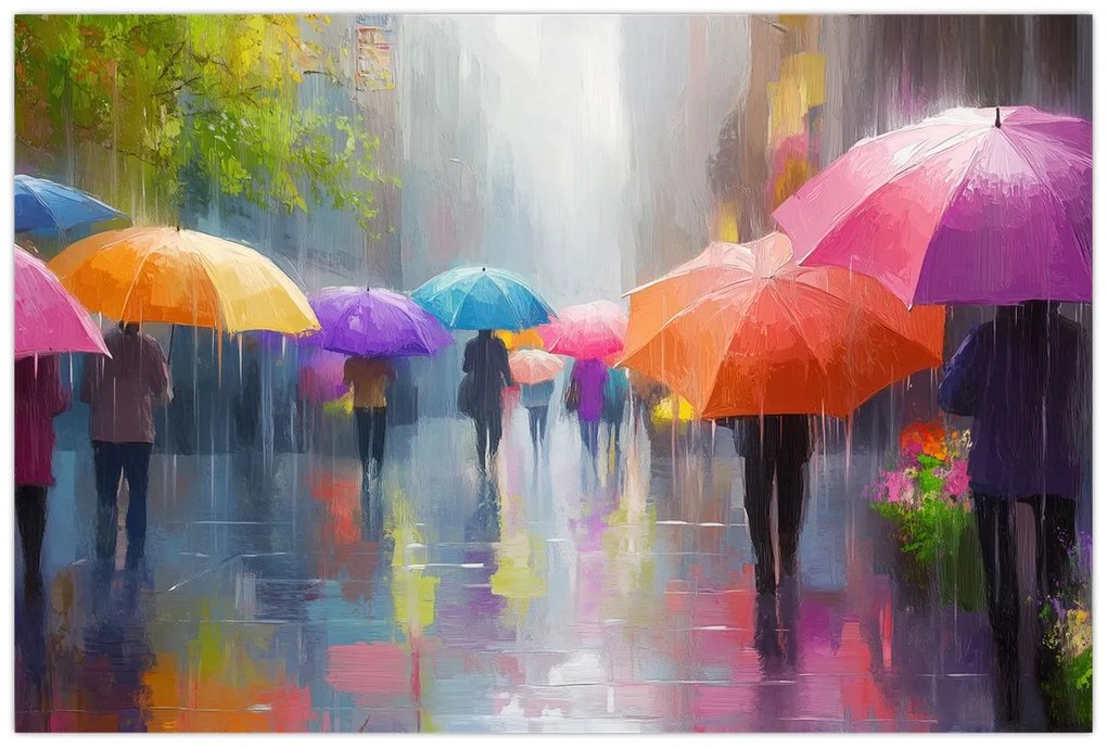 Obraz - Daždivý deň (90x60 cm)