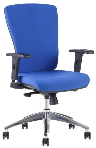 Kancelárska ergonomická stolička HALIA — látka, čierna / modrá