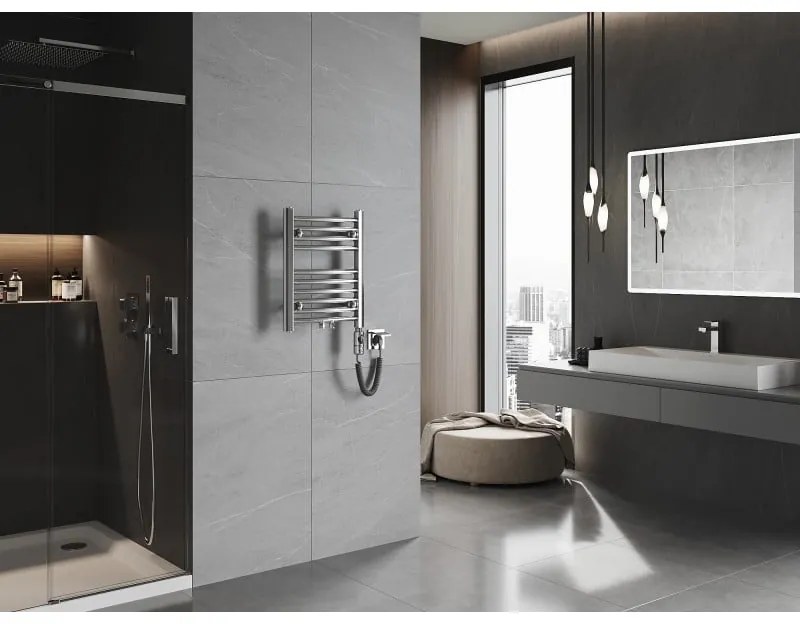 Mexen Ares, elektrické vykurovacie teleso 500 x 400 mm, 300 W, chrómová, W102-0500-400-2300-01