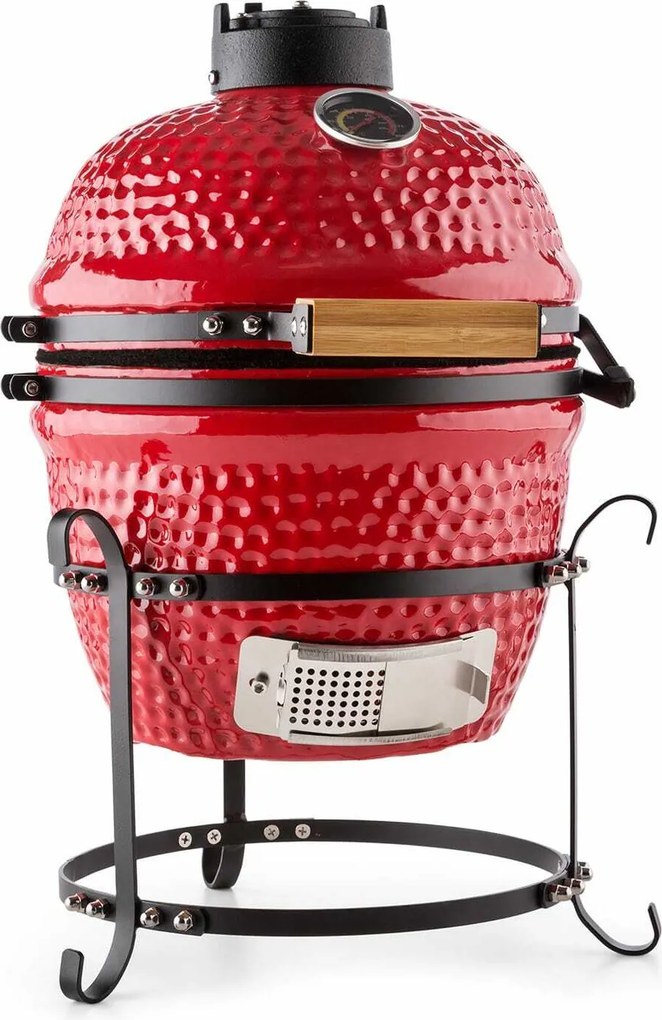 10029124 Klarstein Princesize, červený, keramický kamado gril, 11", údenie, barbecue, pomalé pečeni