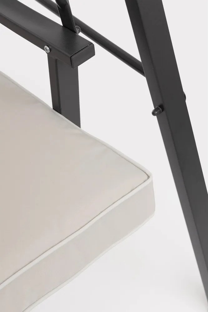 Antracitová/béžová kovová záhradná hojdačka Taurus – Bizzotto