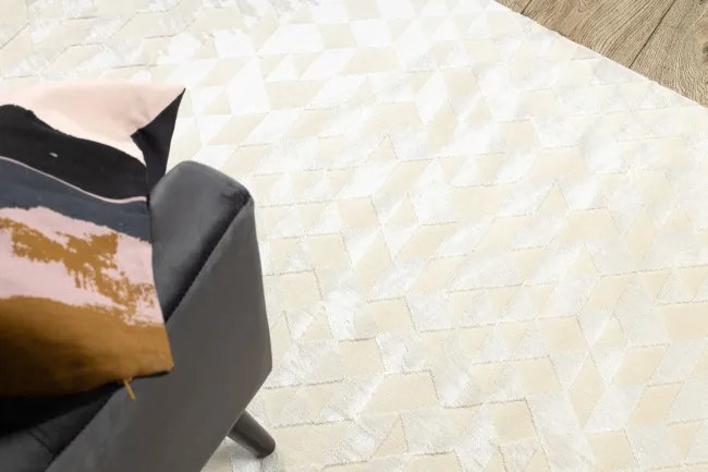Koberec PEARL 51321A geometrický / štrukturálny, krémový