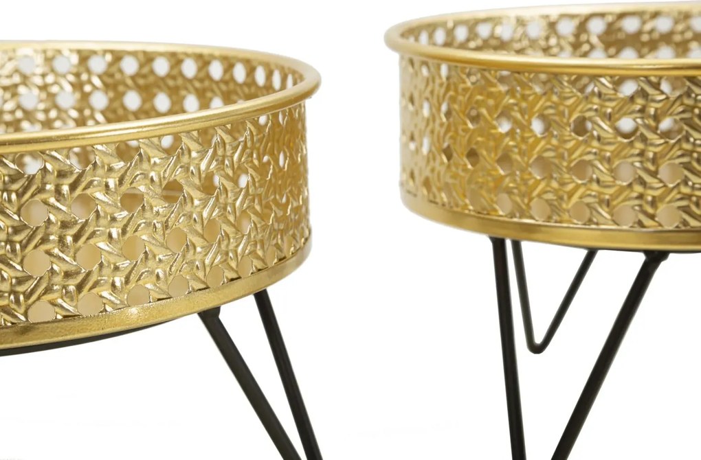 Sada 2 ks stojanů na květiny Bossy zlatá