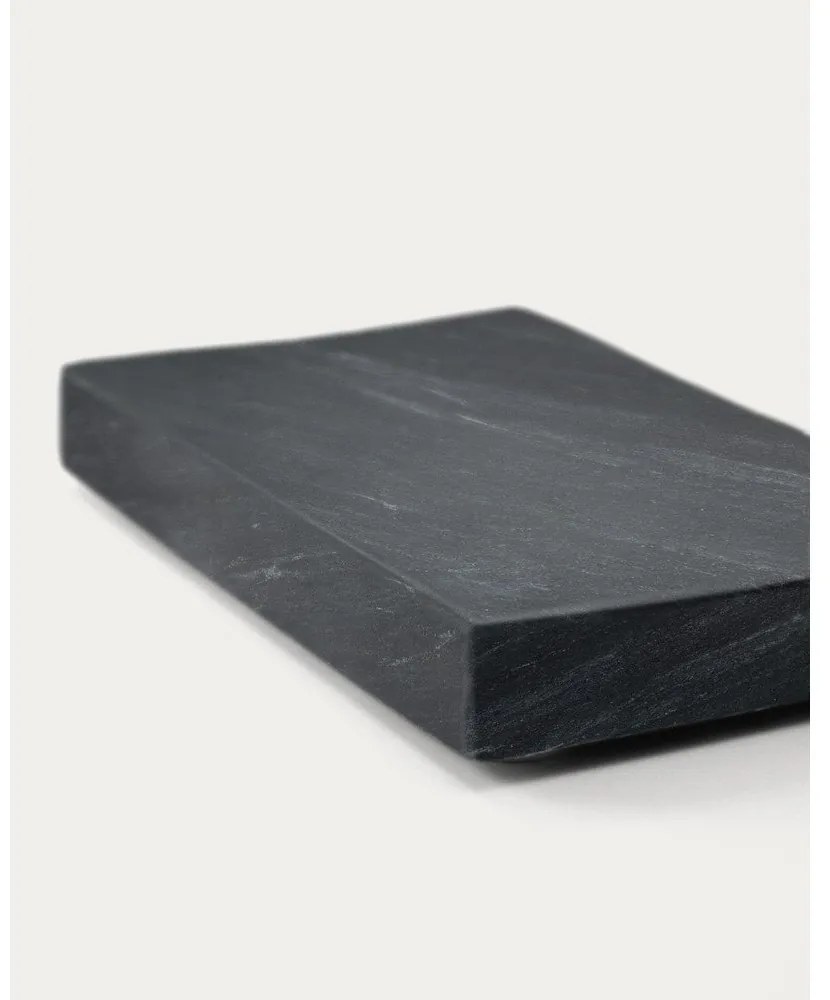 Tmavosivá mramorová nádobka na mydlo Aixa – Kave Home