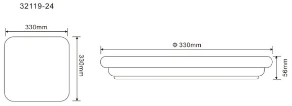 GLOBO 32119-24 - LED Vonkajšie stropné svietidlo DORI 1xLED/24W/230V IP54