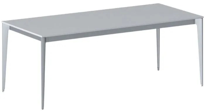 Kancelársky stôl PRIMO ACTION, sivostrieborná podnož, 2000 x 900 mm, sivá