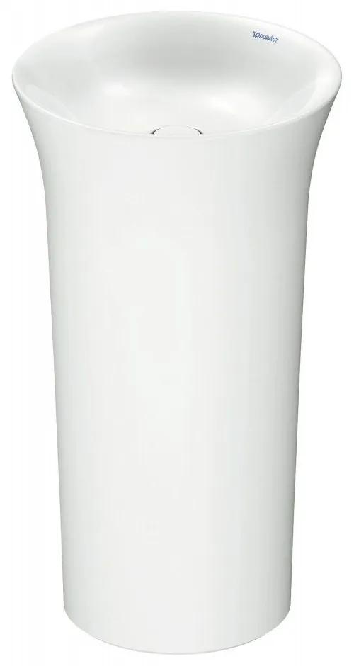 DURAVIT White Tulip voľne stojace umývadlo bez otvoru, bez prepadu, priemer 500 mm, výška 900 mm, biela, 2703500070