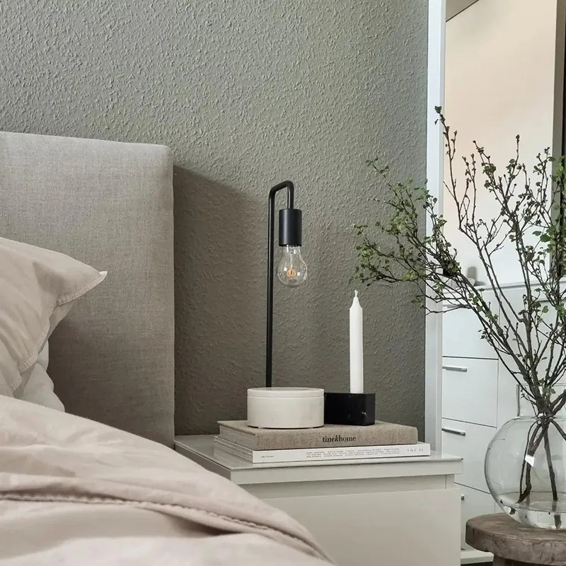 Moderná stolná lampa čierna - Facil