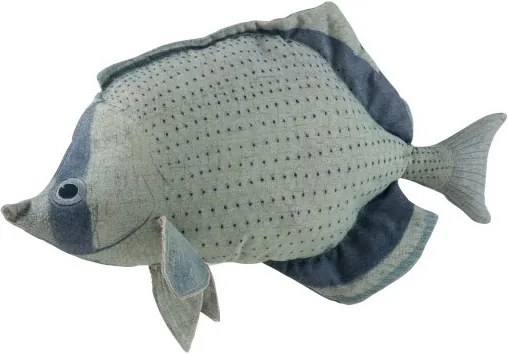 Modrý vankúš v dizajne morské ryby Fish Dory - 59 * 15 * 33 cm