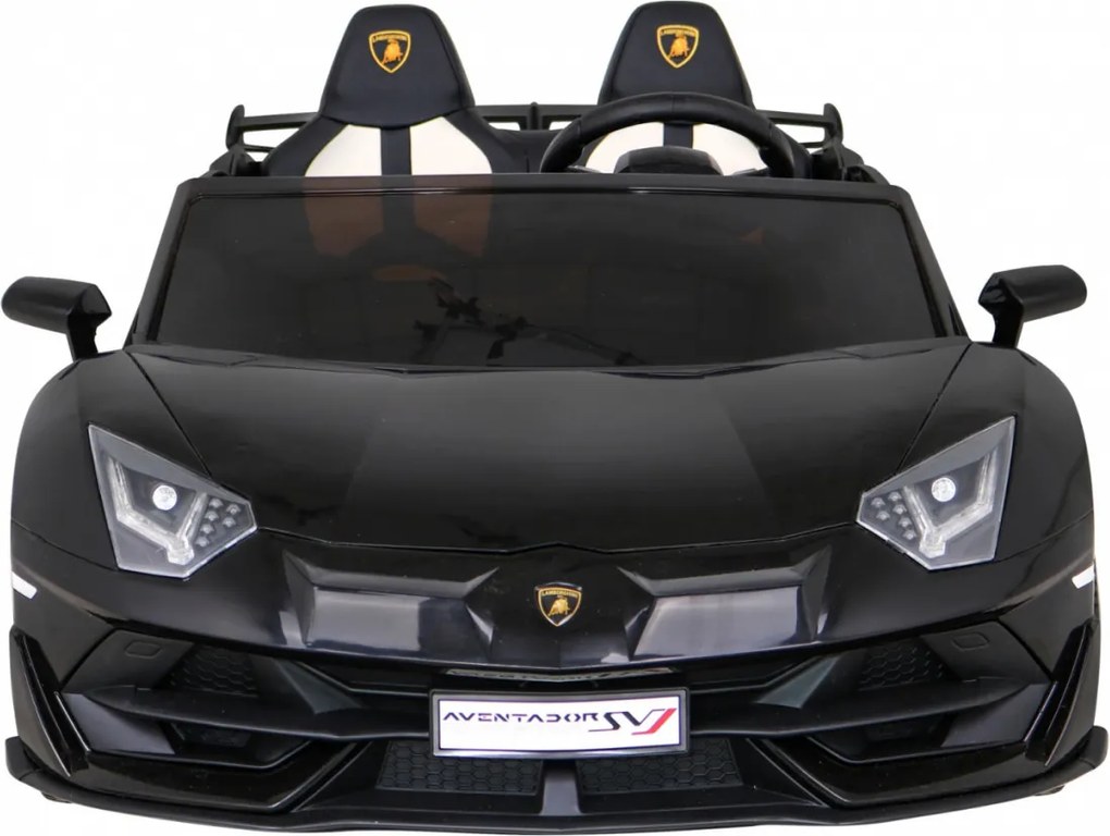 Ramiz Lamborghini SVJ DRIFT pre 2 deti čierna + funkcia Drift + diaľkové ovládanie + MP3 LED + pomalý štart