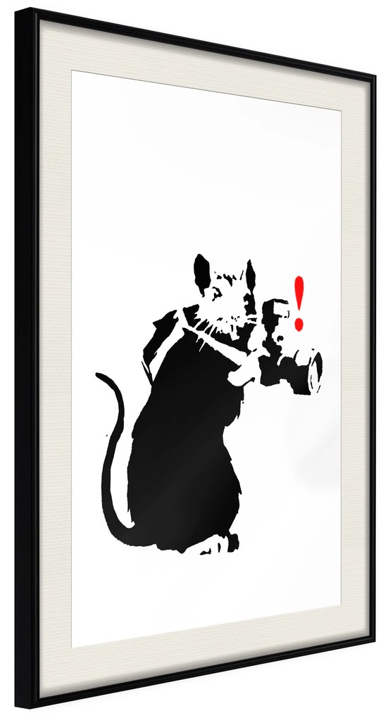 Artgeist Plagát - Rat Photographer [Poster] Veľkosť: 40x60, Verzia: Zlatý rám s passe-partout