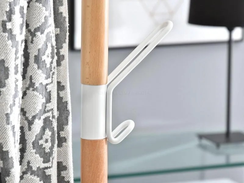 Vešiak Flash (buk biely + biela). Vlastná spoľahlivá doprava až k Vám domov. 1111804