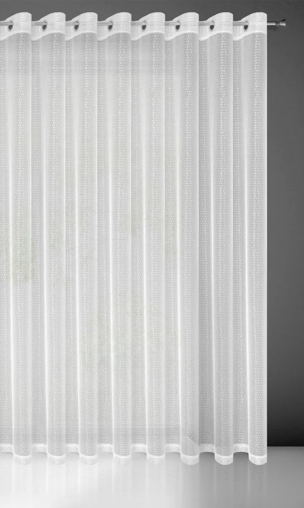 ZÁCLONA NA KRÚŽKOCH KATRIANA 400X250 CM BIELA