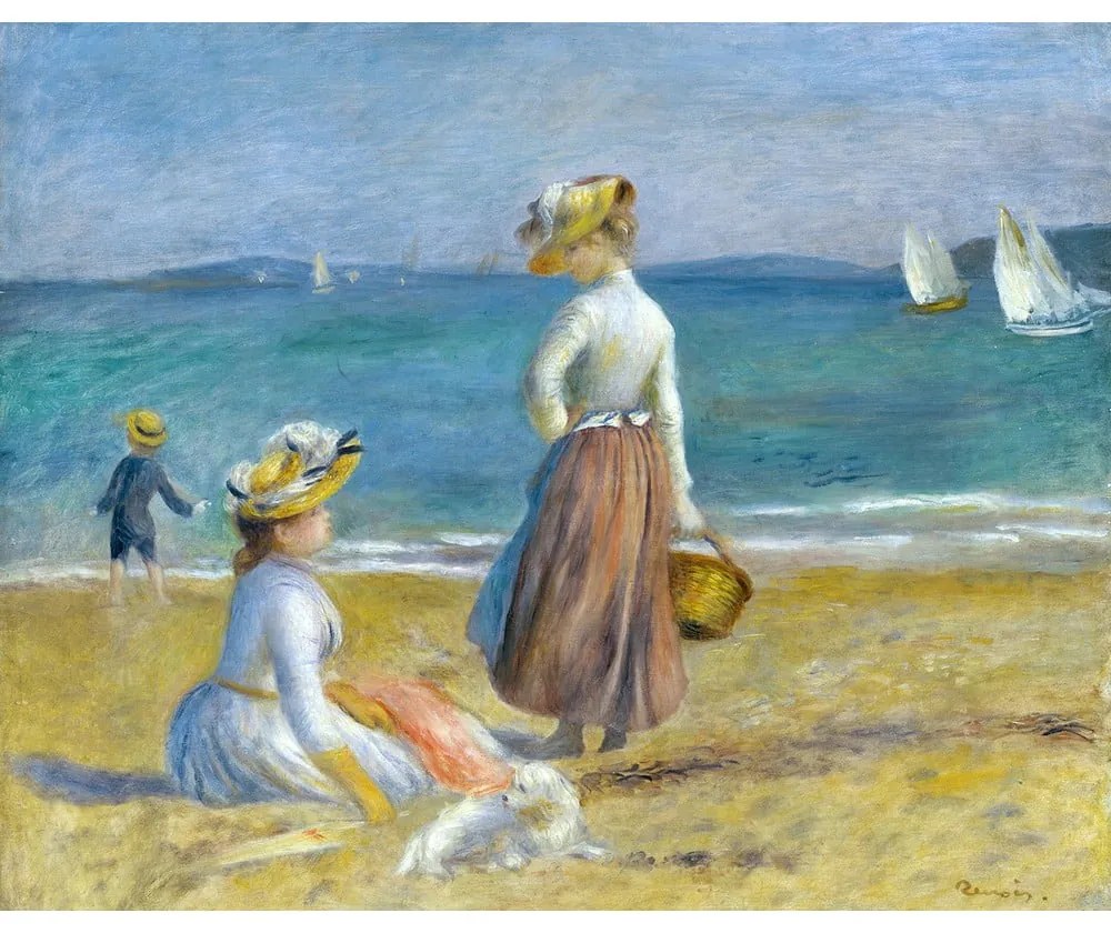 Reprodukcia obrazu Auguste Renoir - Figures on the Beach, 50 x 40 cm