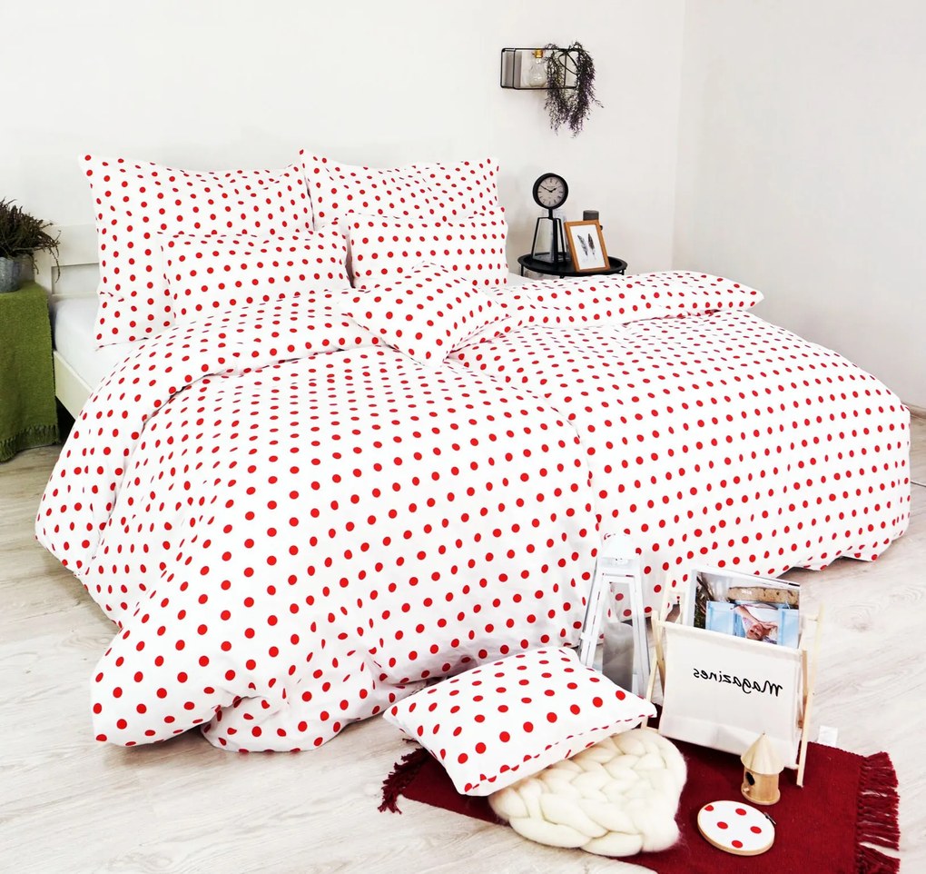 Obliečky Rím červené EMI: Francúzsky set1 200x220 + 2x (70x90)