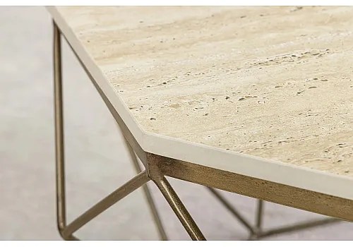 Konferenčný stôl Diamond 45204 Ø70cm Travertine  - Komfort-nábytok