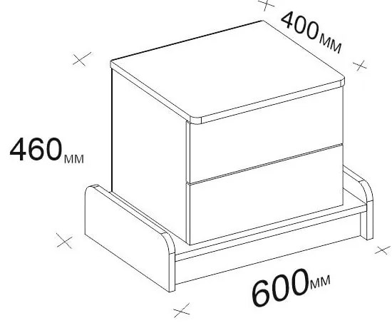 Biely nočný stolík Marina – Kalune Design