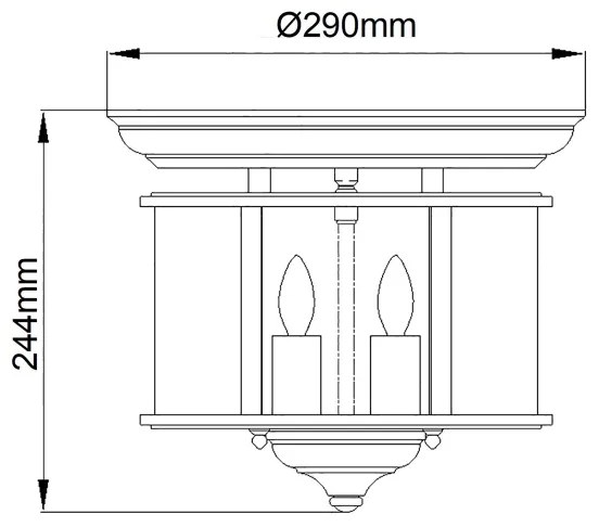 Elstead HK-GENTRY-F-PB - Stropné svietidlo GENTRY 3xE14/40W/230V zlatá