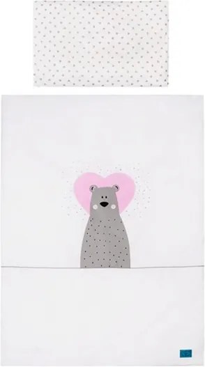 BELISIMA Belisima Bear in love 2-dielne posteľné obliečky Belisima Bear in love 90/120 ružové Ružová |