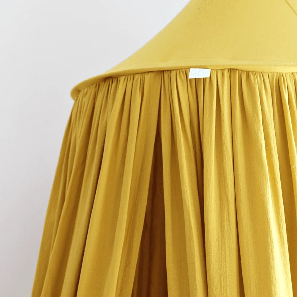 Baldachýn bavlnený horčicový maxi