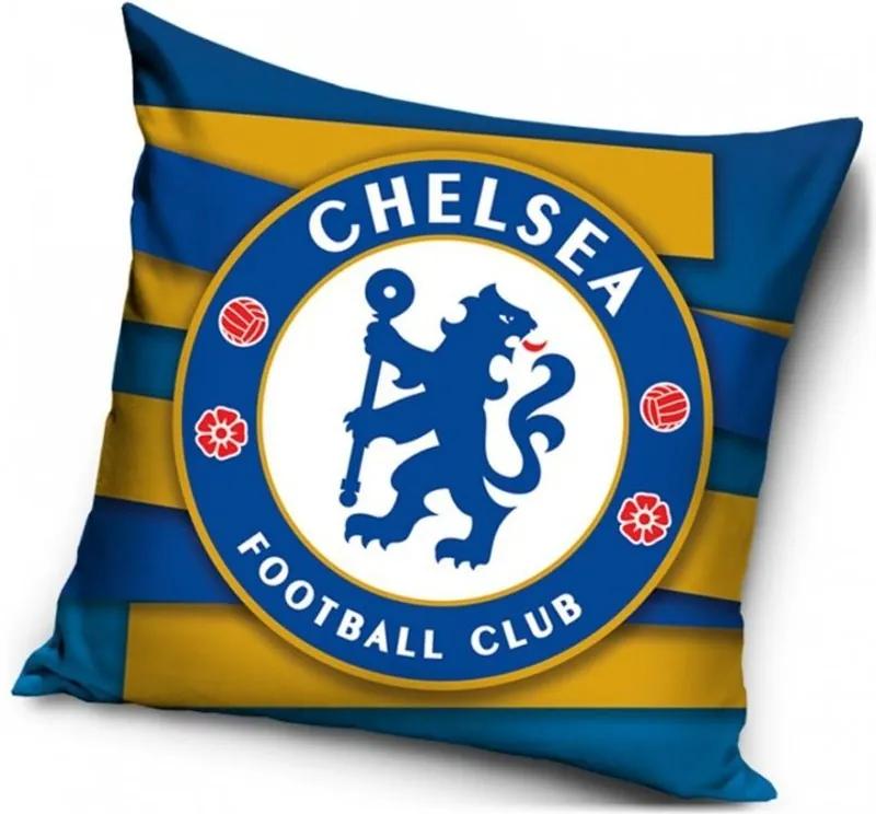 Povlak na vankúš Chelsea FC - motív Golden Stripes - Oficiálny produkt Chelsea FC - 40 x 40 cm