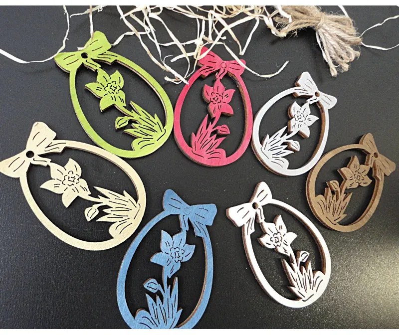 Dekorácia drevených vajíčok na veľkú noc mašľa I SENTOP PR0035 sada