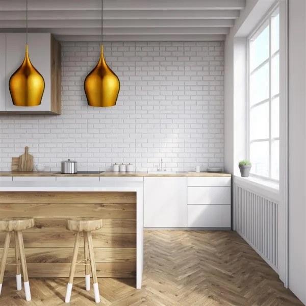 Searchlight 6461-26GO - Luster na lanku VIBRANT 1xE27/60W/230V zlatá