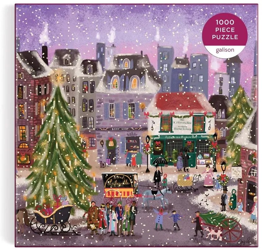Galison Puzzle Vianočné námestie 1000 dielikov