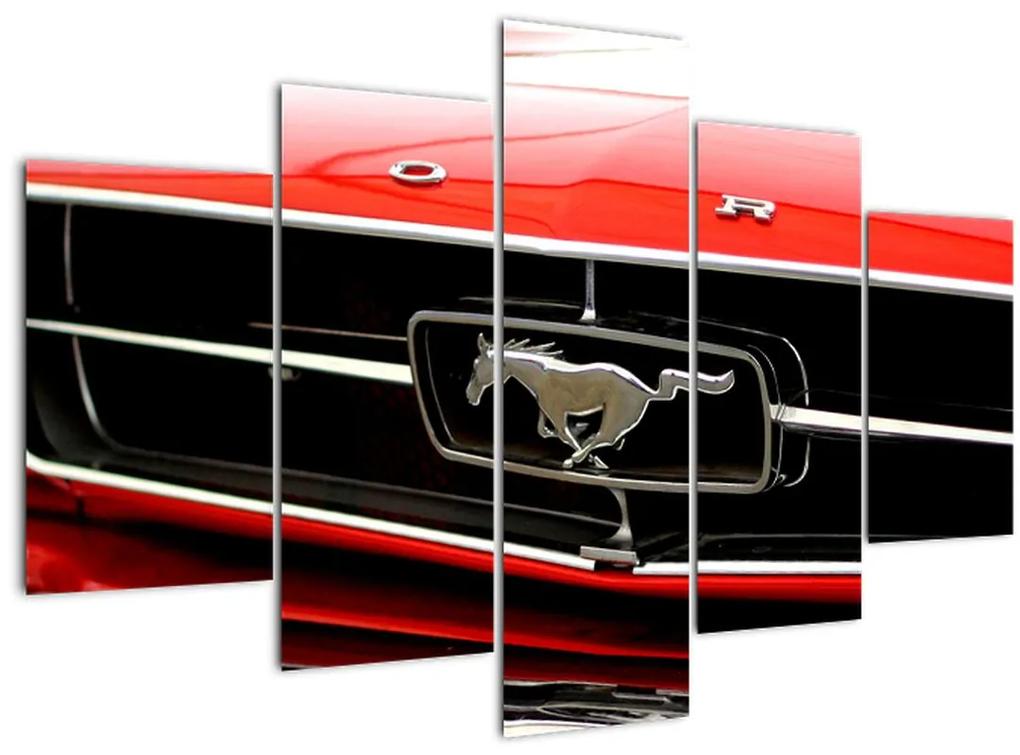 Obraz - Detail červeného auta (150x105 cm)