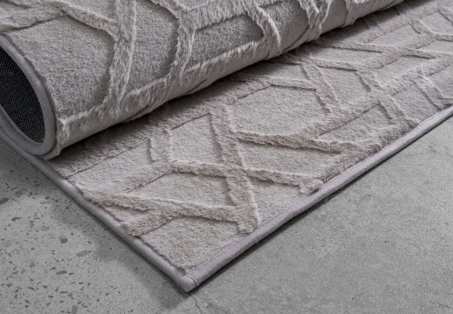 Koberec JACQUARD strieborný
