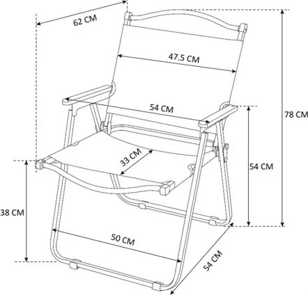 MI Kempingová stolička DREVO 78