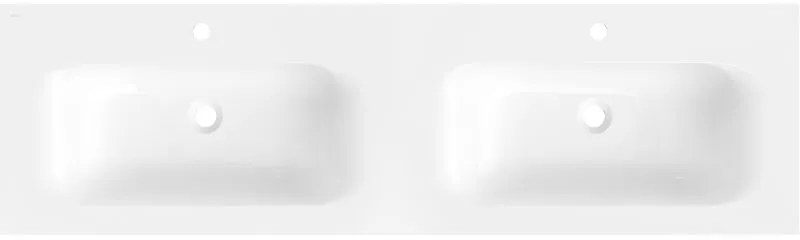Mexen Vela, dvojumývadlo na zapustenie 161 x 46,5 cm, biela lesklá, 25231600D