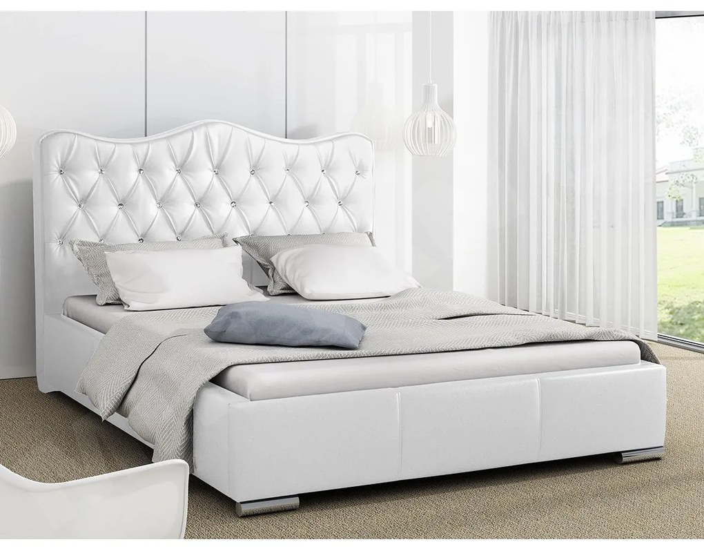 Posteľ Ratoni, Rozmer postele: 160x200, Dostupné poťahy: ekokoža Soft 011 (čierna)