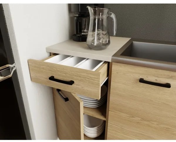 Kuchynská linka PATRICIA 180 cm, dub