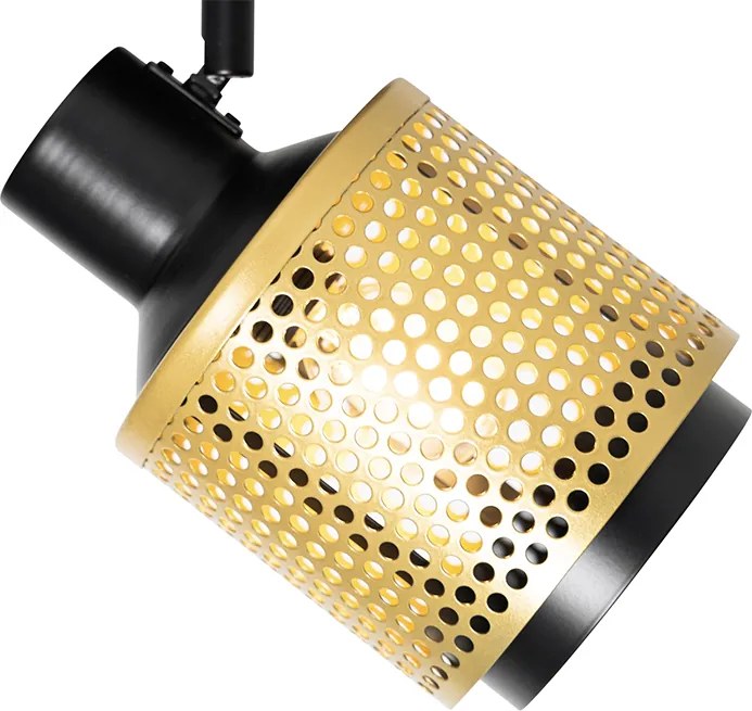 Priemyselné bodové svetlo čierne so zlatom - Kayden