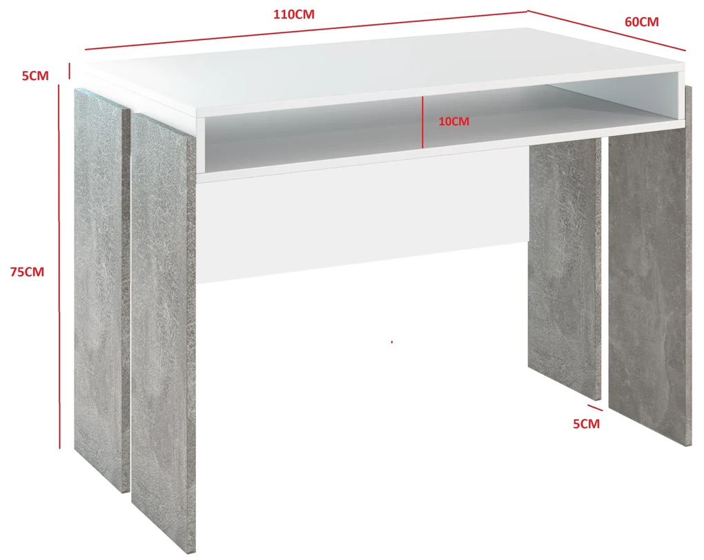 PC stolík Ramea (dub platinum grange + čierna). Vlastná spoľahlivá doprava až k Vám domov. 1055240