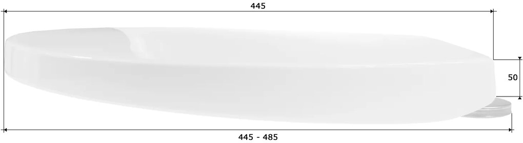 Erga Trigo D3, toaletné WC sedátko 445(485)x370mm z polypropylénu s pomalým zatváraním, biela, ERG-GAM-D3