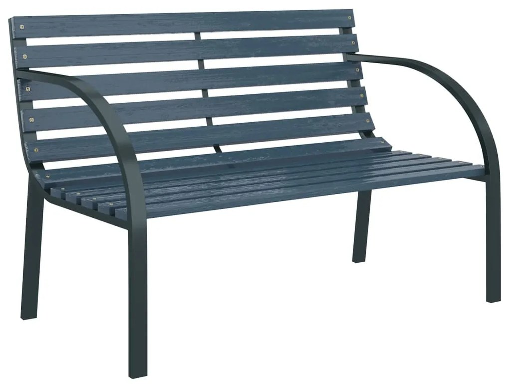 vidaXL Záhradná lavička 120 cm, sivá, drevo