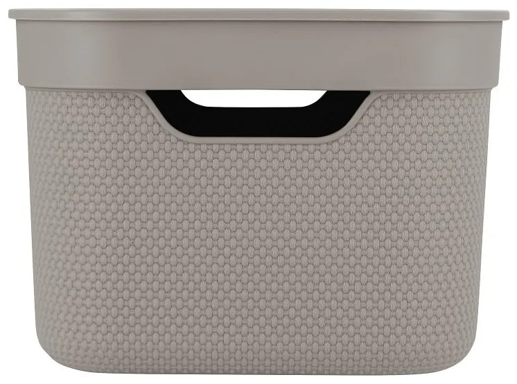 Úložný dekoratívny box s vekom DECO JIVE 5 l - cappuccino, 26 x 18 x 13