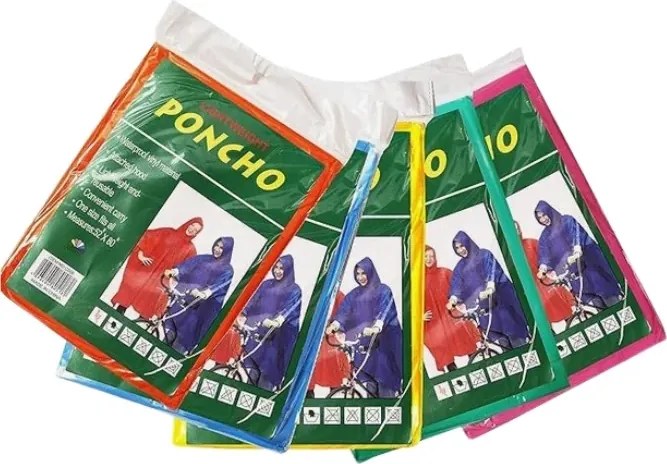 Kapesní pláštěnka ve stylu ponča - Zelená