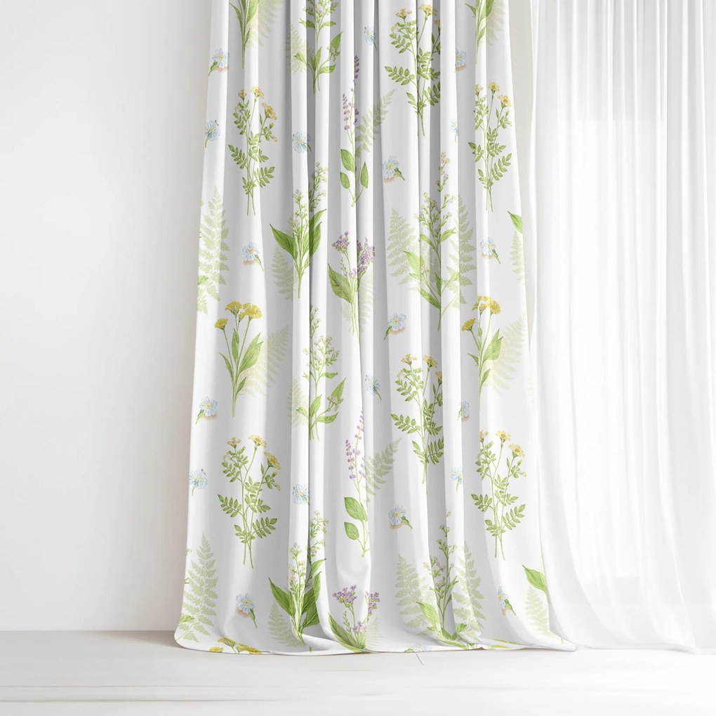 Goldea dekoračný záves - lesné kvety 180x150 cm