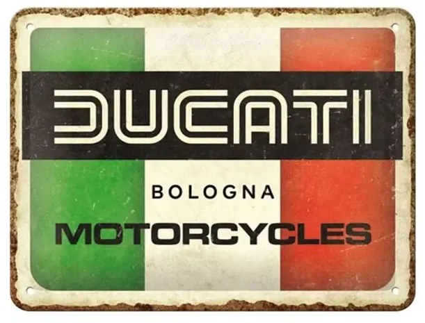 Plechová ceduľa Ducati - Italy Giugiaro Logo