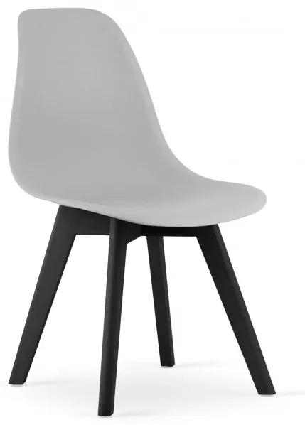 Jedálenská stolička KITO sivá (čierne nohy)