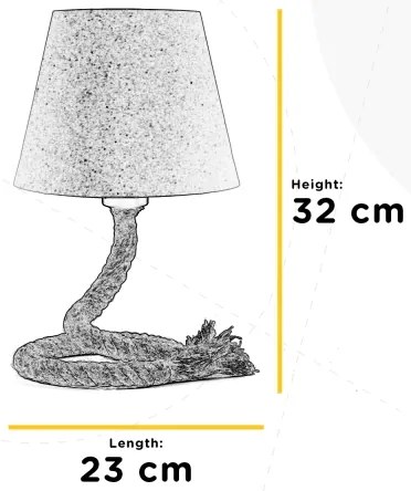 ONLI - Stolná lampa CORDA 1xE27/22W/230V 32 cm béžová