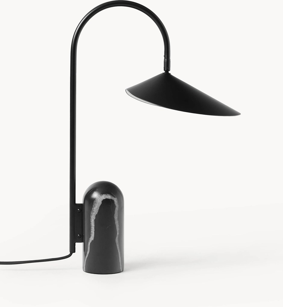 Veľká nastaviteľná stolová lampa's mramorovým podstavcom Arum