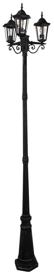 Polux Vonkajšia lampa 3xE27/20W/230V IP43 2,58 m čierna 313423