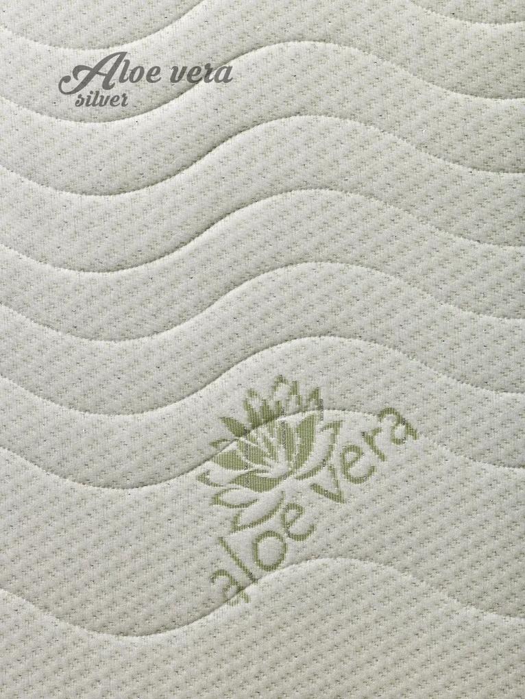 Texpol STELA PLUS - obojstranný taštičkový matrac s poťahom Aloe Vera Silver 100 x 210 cm, snímateľný poťah