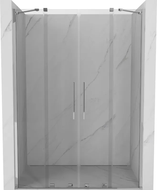 Mexen Velar Duo posúvacie sprchové dvere 150 cm, Priehľadné, Chrómová - 871-150-000-02-01