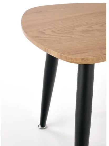 SADA 2x Odkladací stolík NICEA pr. 40/60 cm zlatý dub/čierna