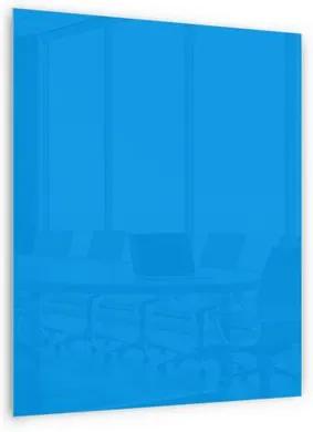 Sklenená magnetická tabuľa Memoboard, modrá, 90 x 60 cm